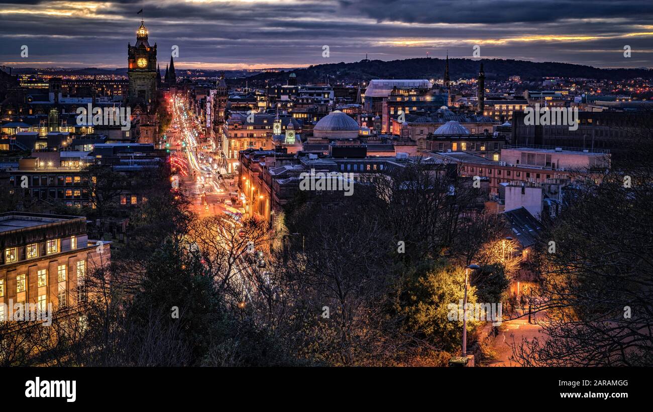 Edinburgh Skyline, Edimburgo, Regno Unito Foto Stock