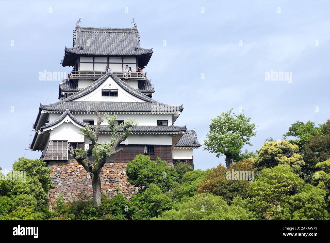 Castello giapponese in Inuyama, Giappone - città di Aichi prefeture della regione di Chubu. Foto Stock