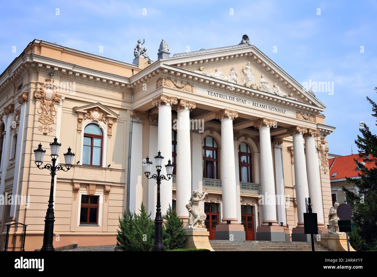 Teatro Nazionale di Oradea, Bihor county, Romania - vecchio edificio in Europa. Foto Stock