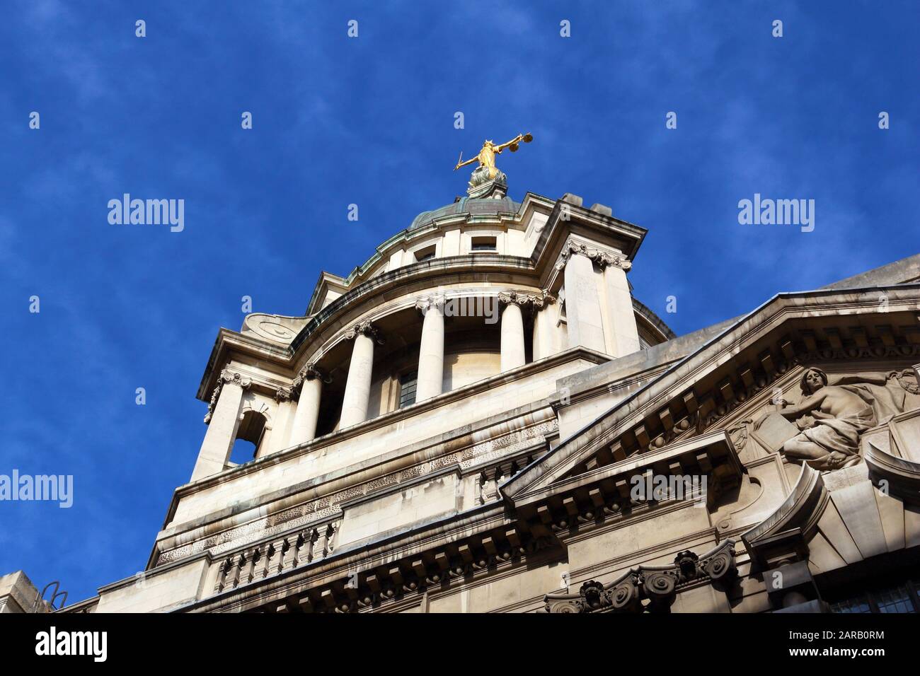 London, Regno Unito - Centrale di Corte penale anche noto come Old Bailey. Foto Stock