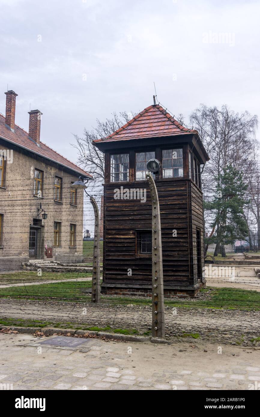 Campo di concentramento di Auschwitz, Oświęcim, Polonia Foto Stock