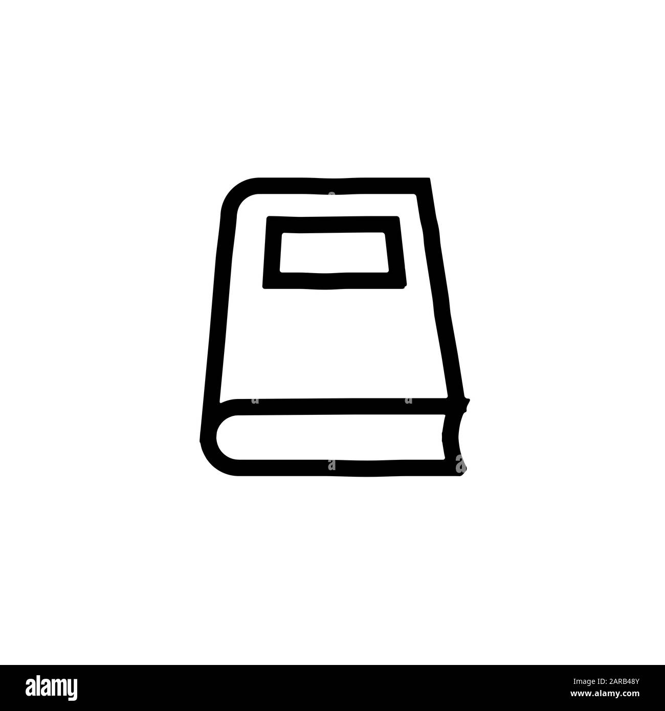 Modello di progettazione della linea icona del libro Foto Stock