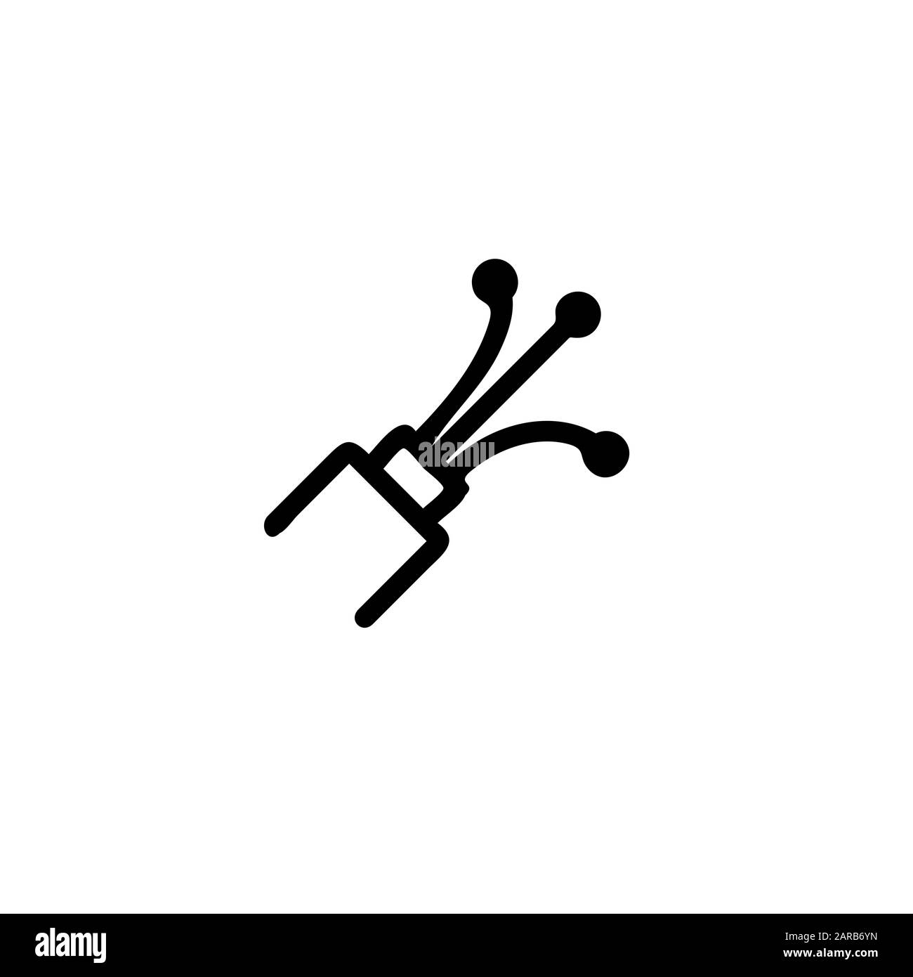 modello di progettazione di icone per cavi in fibra ottica Foto Stock