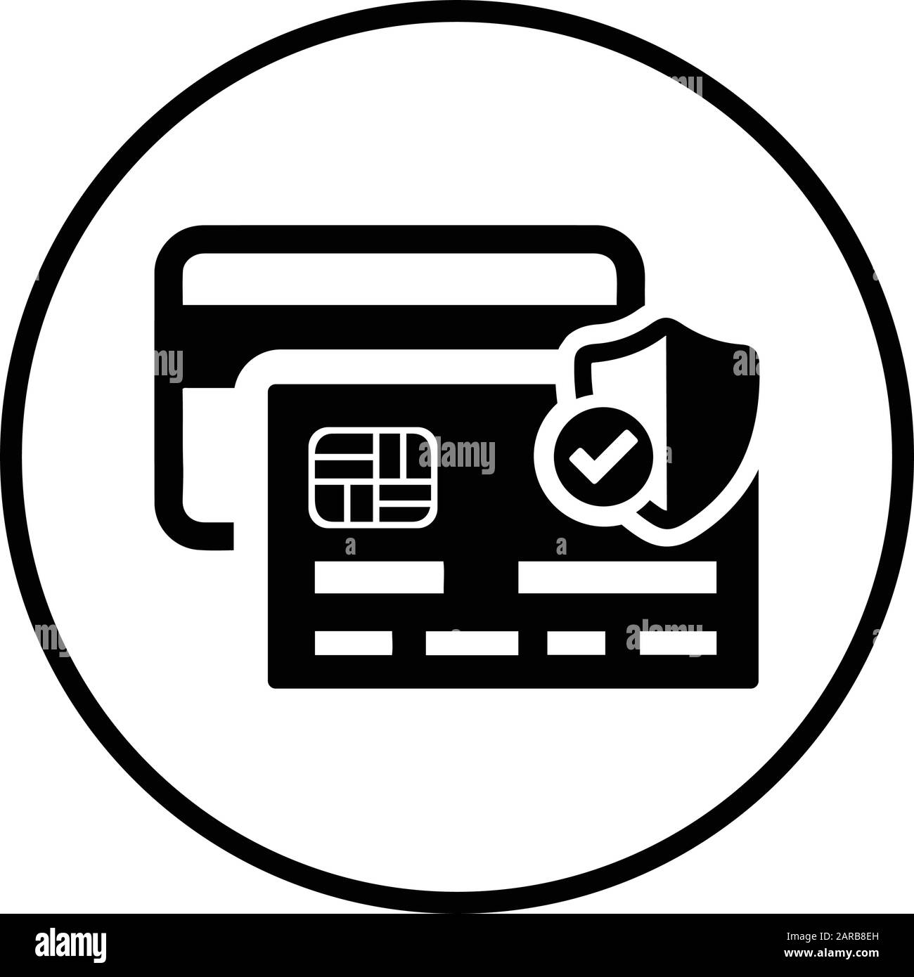 Ben organizzato e completamente modificabile Card Security Icona, Secure Payment, Shield per qualsiasi uso come stampa media, web, stock immagini, uso commerciale o qualsiasi ki Illustrazione Vettoriale