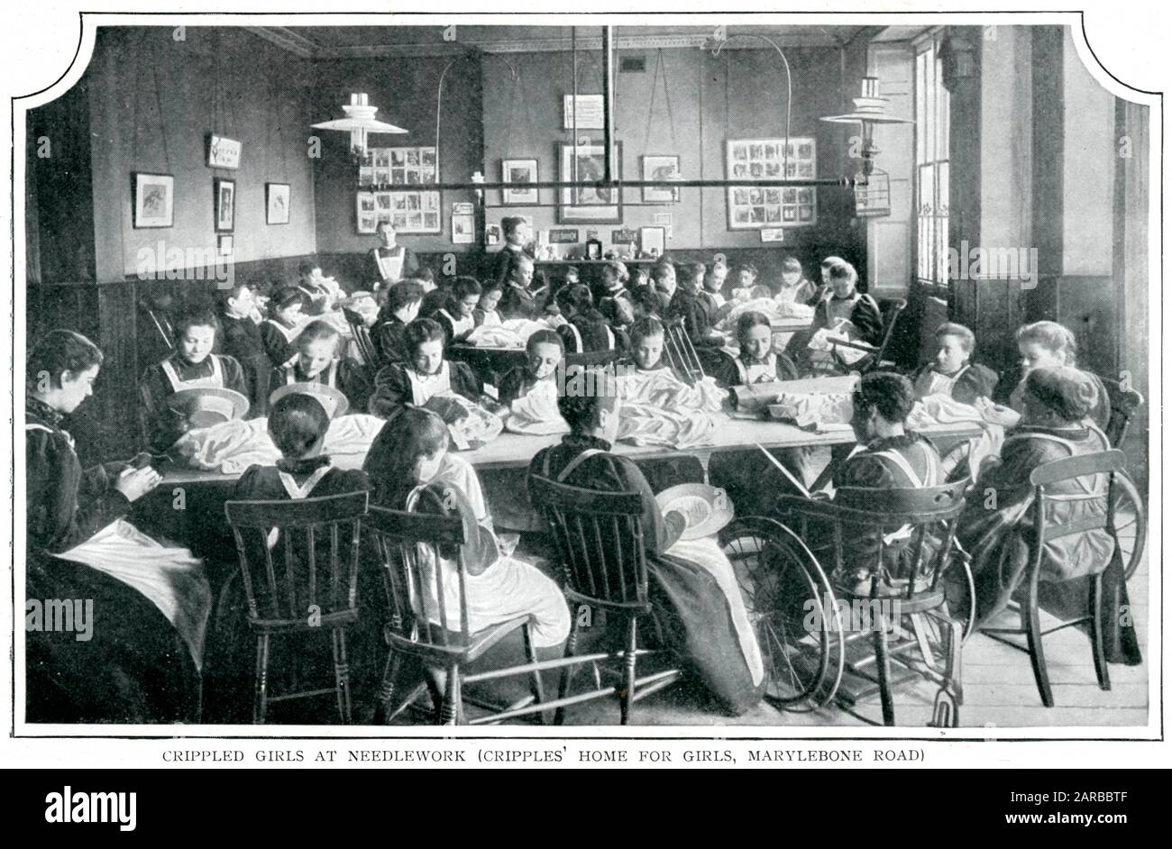 Scuola Home e industriale per ragazze 1900 Foto Stock