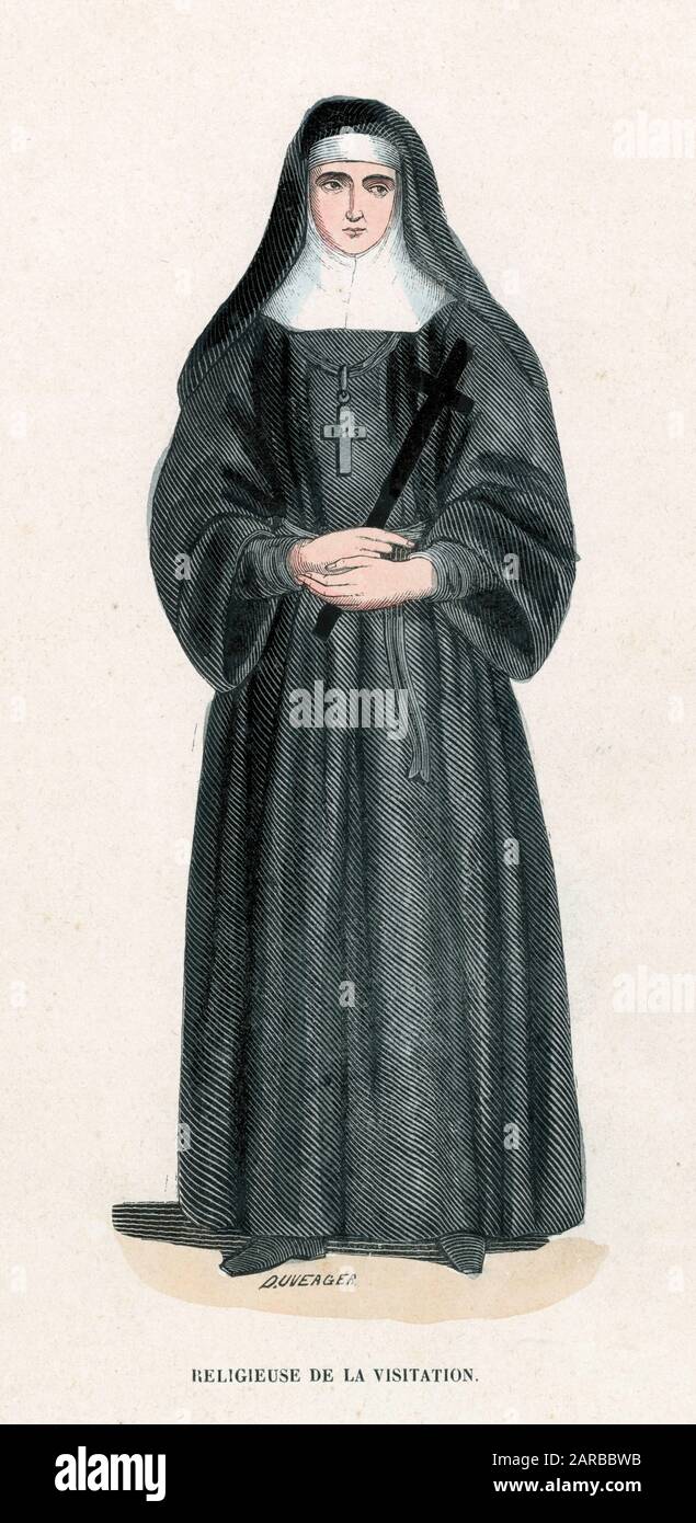 NUN DELLA VISITAZIONE Foto Stock