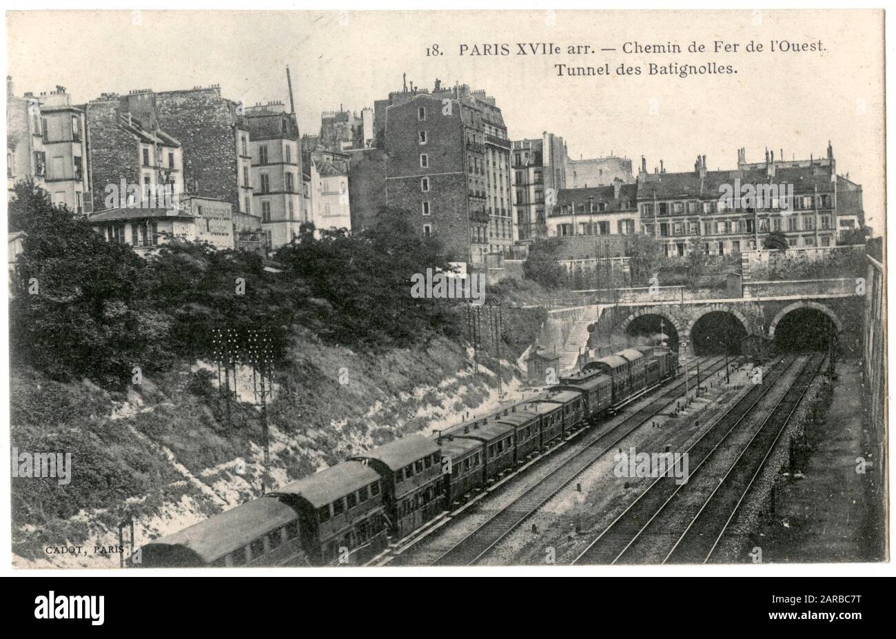 Batignolles Tunnel e ferrovia, Parigi, Francia Foto Stock