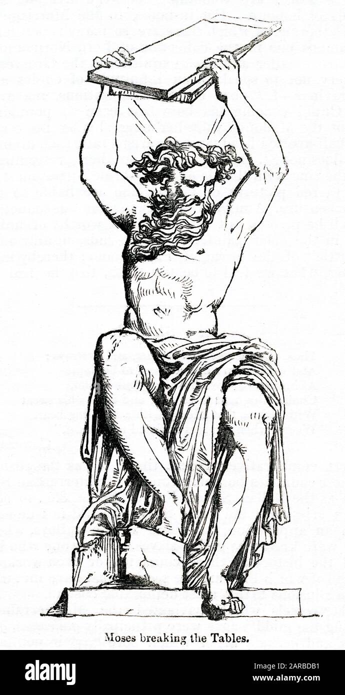 Mosè che rompe le compresse, di Parmigianino Foto Stock