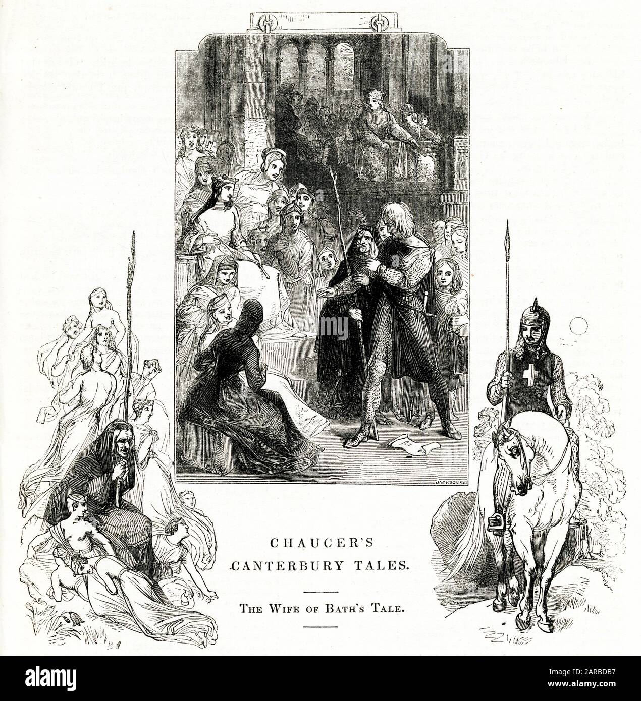 Chaucer, i racconti di Canterbury - la moglie del racconto di Bath Foto Stock