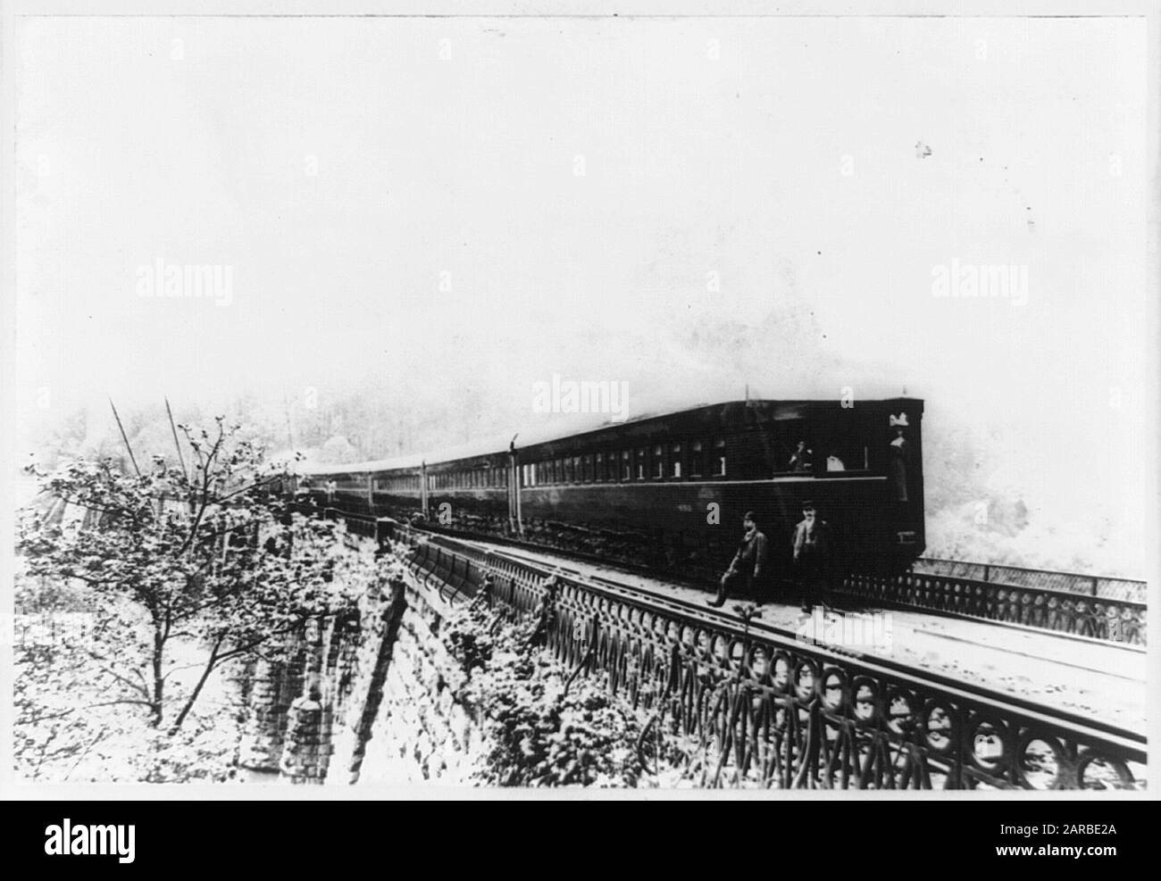 Il treno sperimentale "Windsplitter" della B&o (Baltimore and Ohio Railroad Company) del 1900 Foto Stock