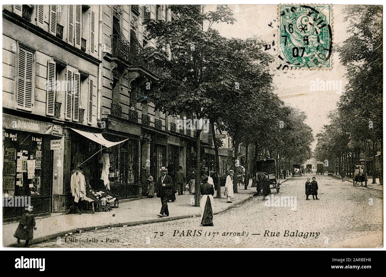 Rue Balagny, Avenue de St Ouen, 17th arrondissement, Parigi, Francia. Foto Stock