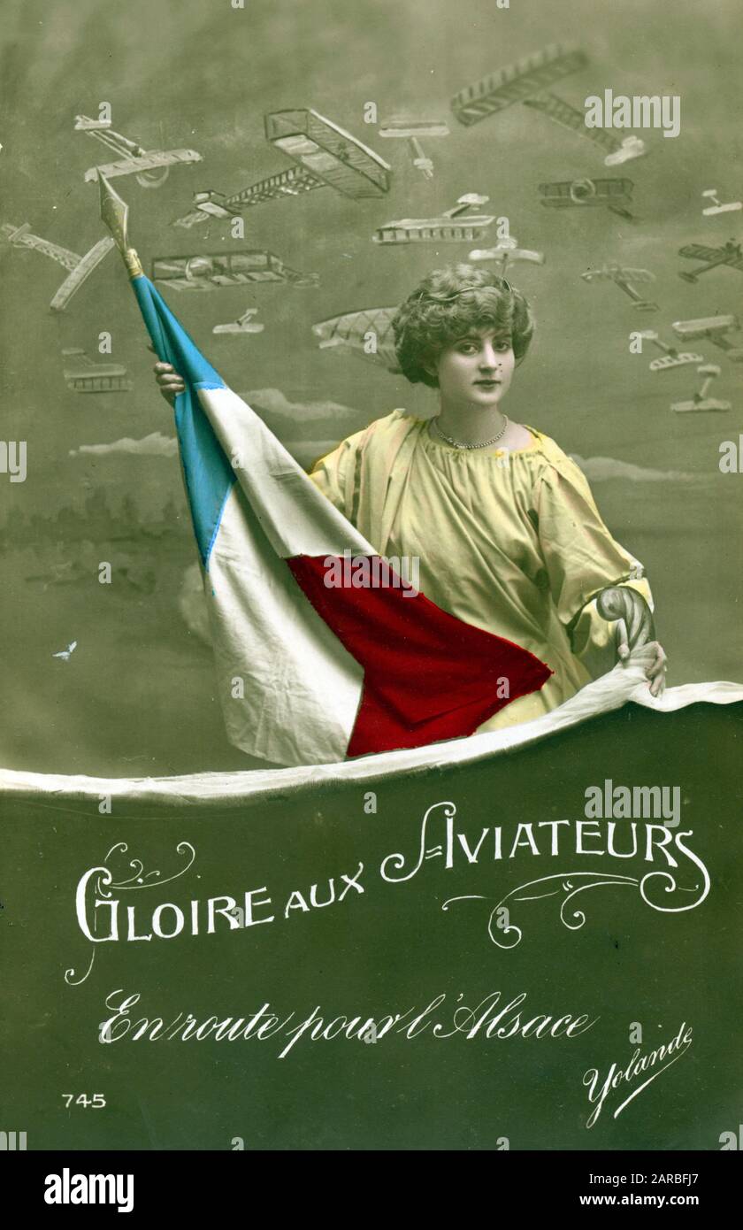 Celebrazione degli aviatori francesi. Foto Stock
