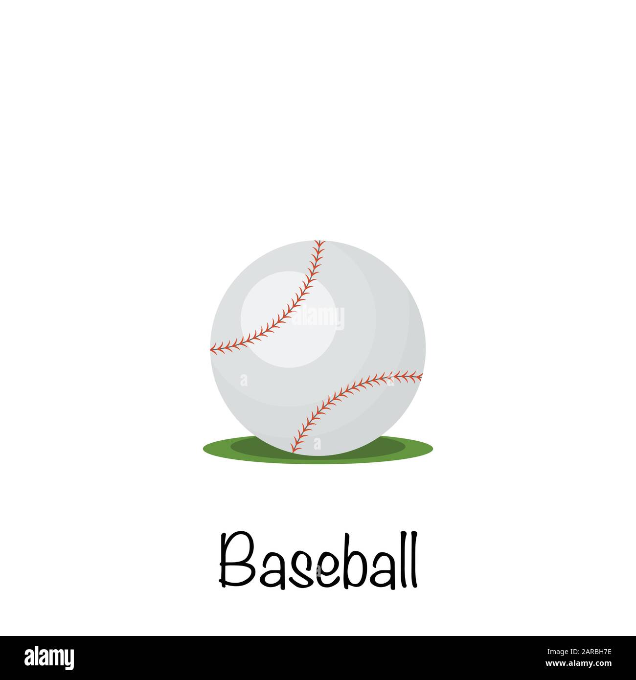 Palla da baseball sportiva, illustrazione vettoriale Illustrazione Vettoriale