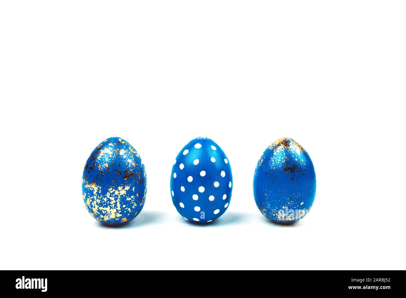 Le uova di pasqua isolato su bianco Foto Stock