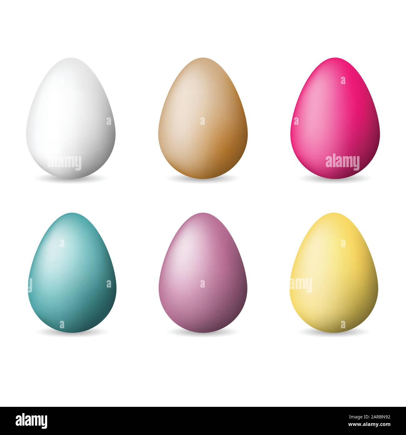 Set di uova colorate di Pasqua, illustrazione vettoriale per il felice giorno di Pasqua Illustrazione Vettoriale