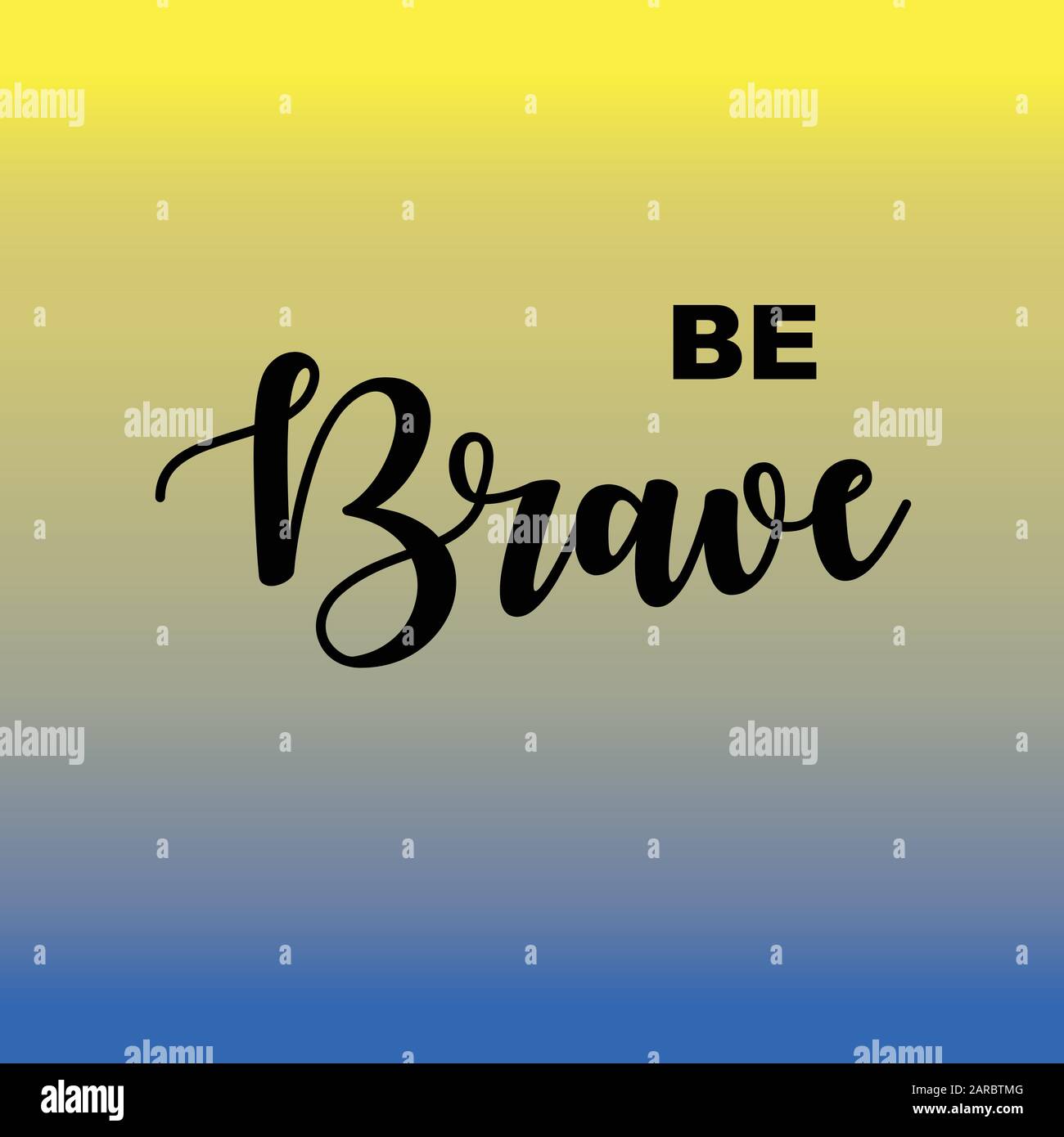 Siate coraggiosi. Caratteri ispiratori. Illustrazione vettoriale Illustrazione Vettoriale