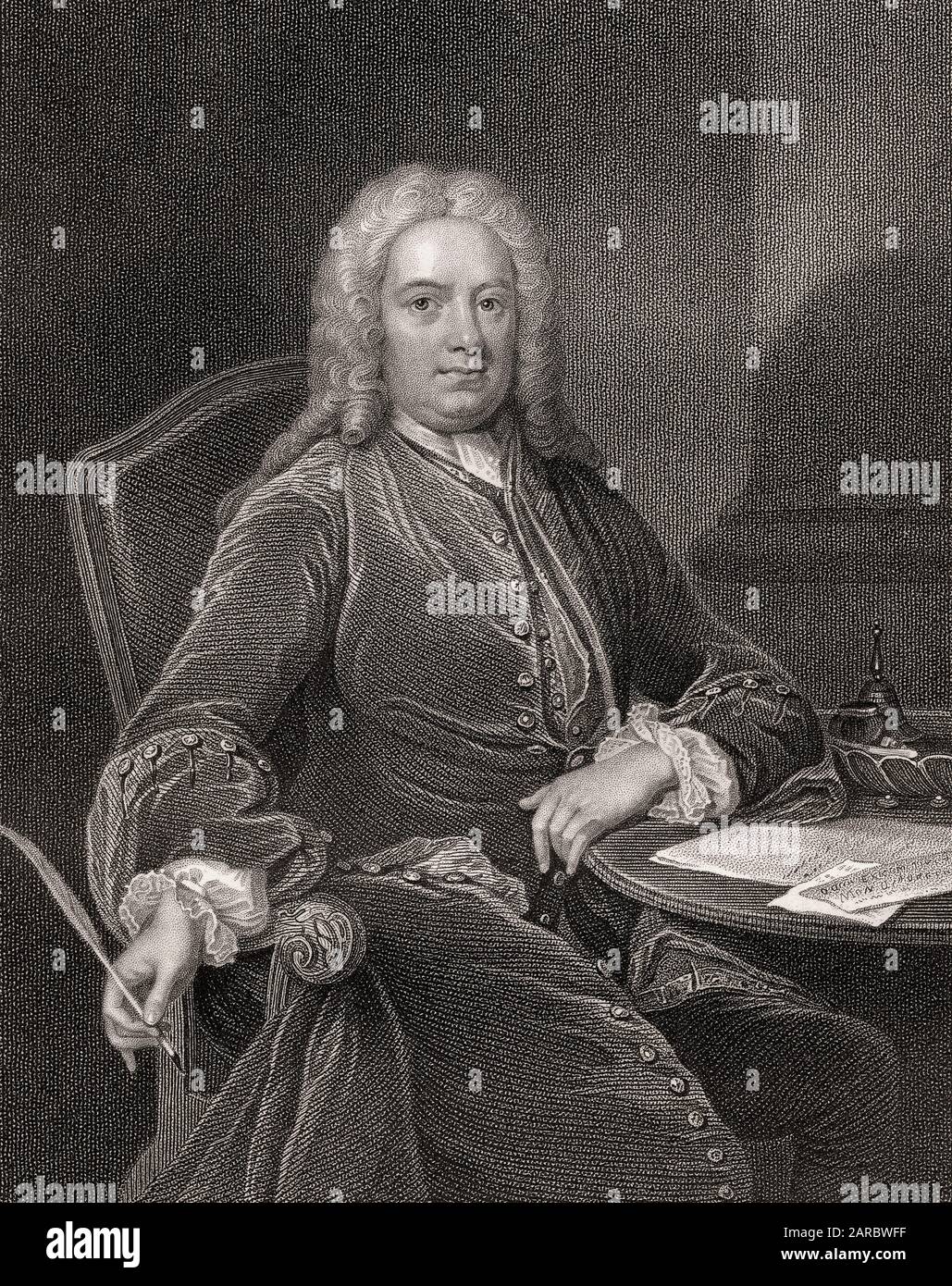 Orazio Walpole, Primo Barone Walpole di Wolterton, 1678-1757, diplomatico inglese Foto Stock