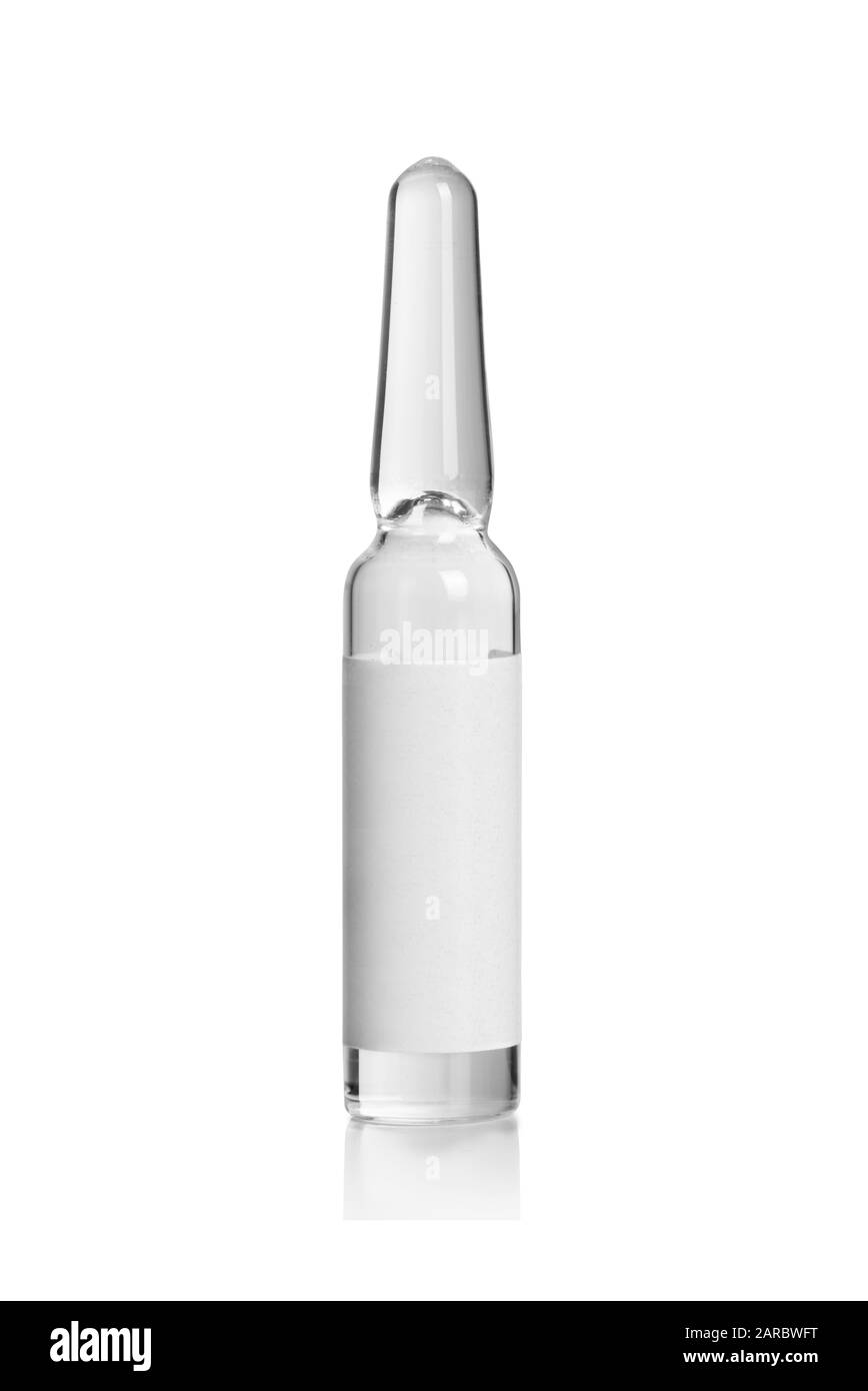Fiala medica isolato su bianco Foto Stock
