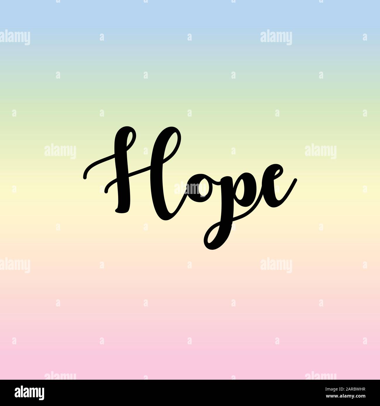 Speranza. Caratteri ispiratori. Illustrazione vettoriale Illustrazione Vettoriale