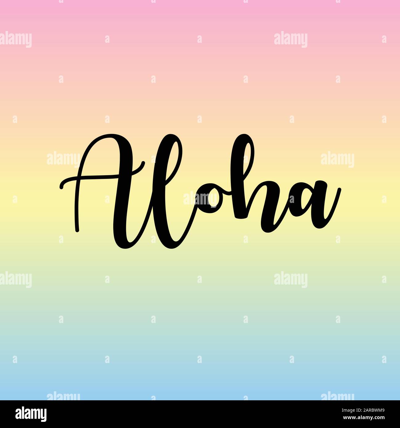 Aloha. Caratteri ispiratori. Illustrazione vettoriale Illustrazione Vettoriale