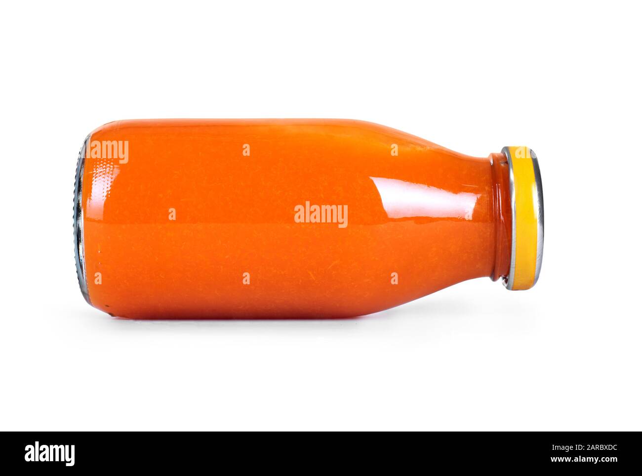 Orange vasetto di marmellata vetro isolato su sfondo bianco Foto Stock