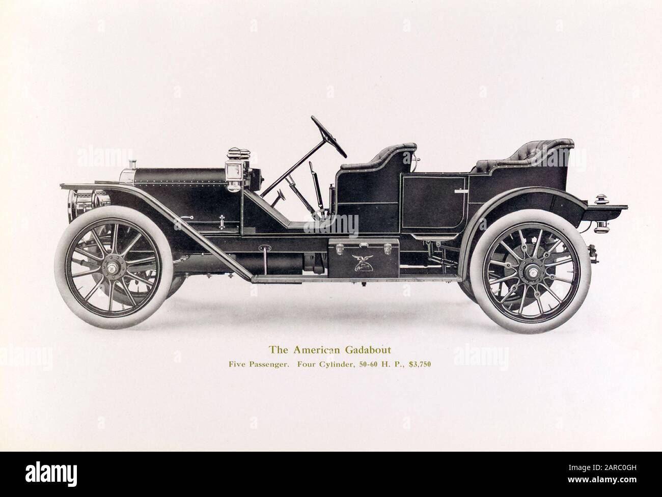American Motor Car Company, Vintage Car, The American Gadabout, 50-60 Hp, 3750 Dollari, Illustrazione 1909 Foto Stock