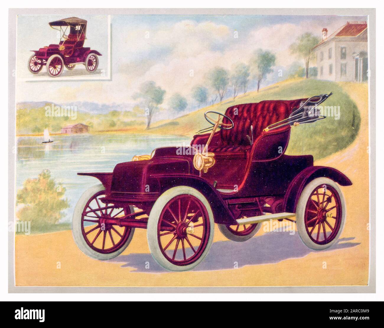 Early Electric Car, Vintage Car, Model 5 Runabout, Prezzo 1600 Dollari, Di Babcock Electrics, Illustrazione 1909 Foto Stock