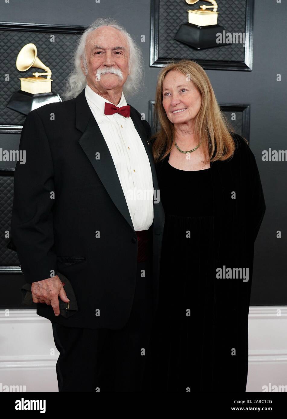 26 Gennaio 2020 - Los Angeles, California - David Crosby, Jan Dance. 62nd Premi annuali GRAMMY tenuti presso Staples Center. (Credit Image: © AdMedia via ZUMA Wire) Foto Stock