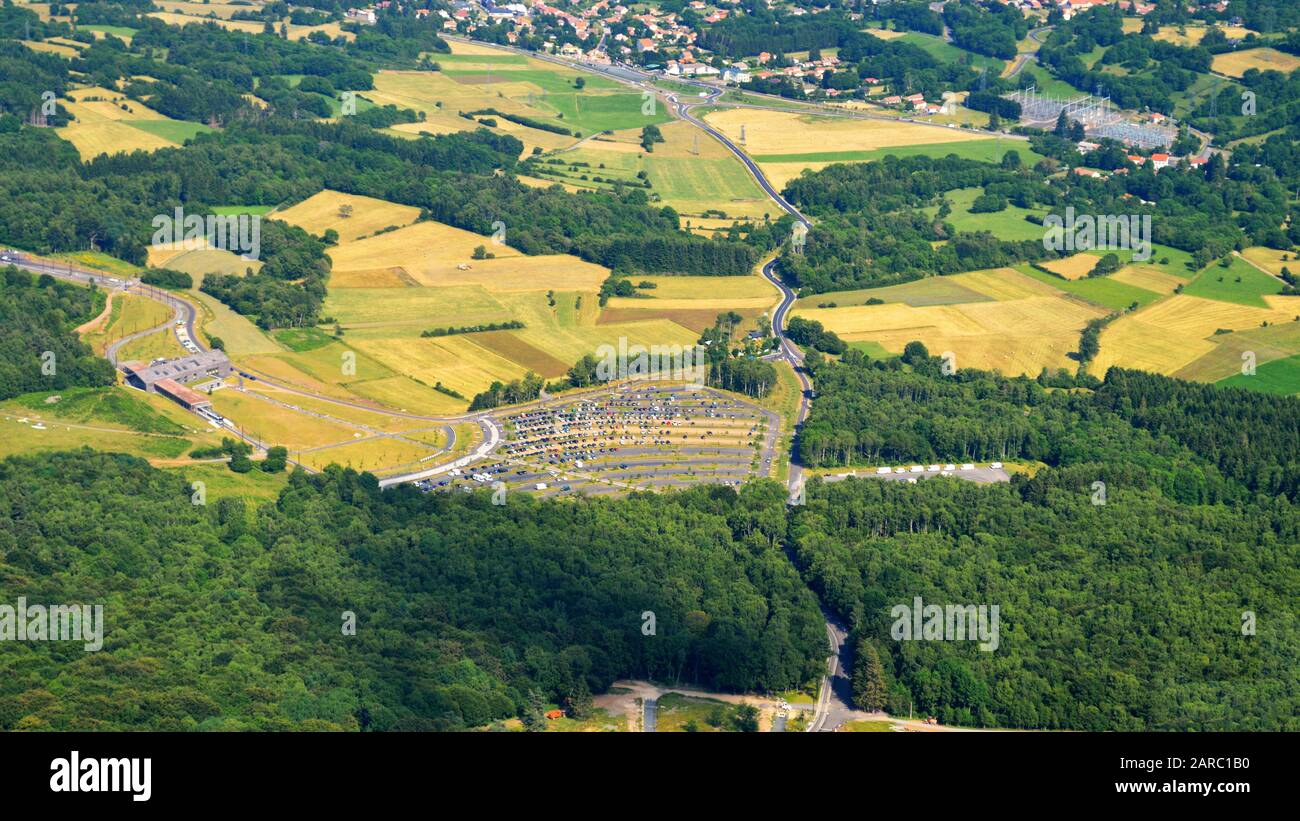 Una fotografia aerea scattata da un drone Foto Stock