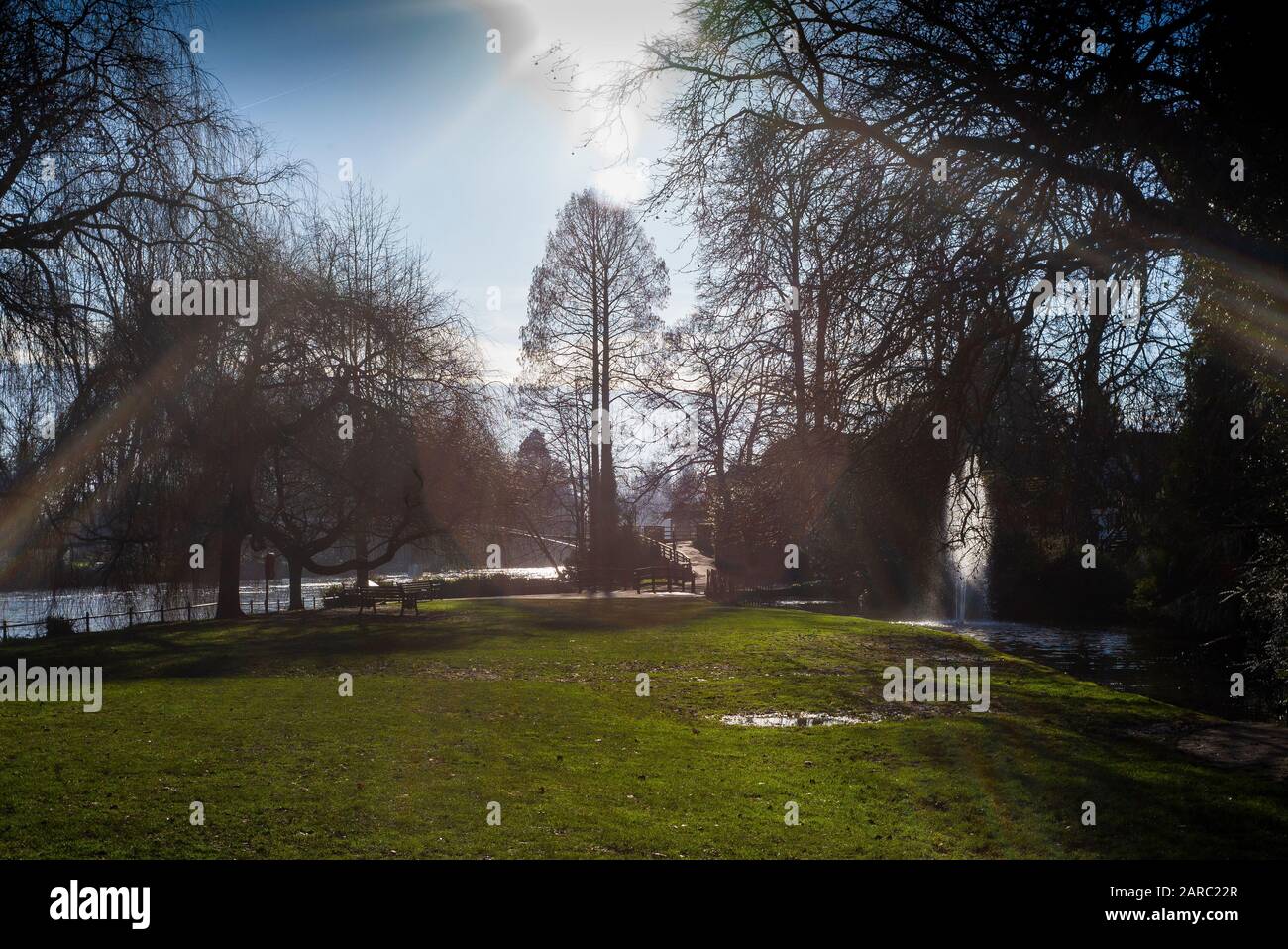 Maidenhead, Berkshire, 20th Gennaio 2020, Boulters Lock, Restaurant, Raymill Island, River Thames, Thames Valley, [Mandatary Credit: Peter Spurrier], Foto Stock