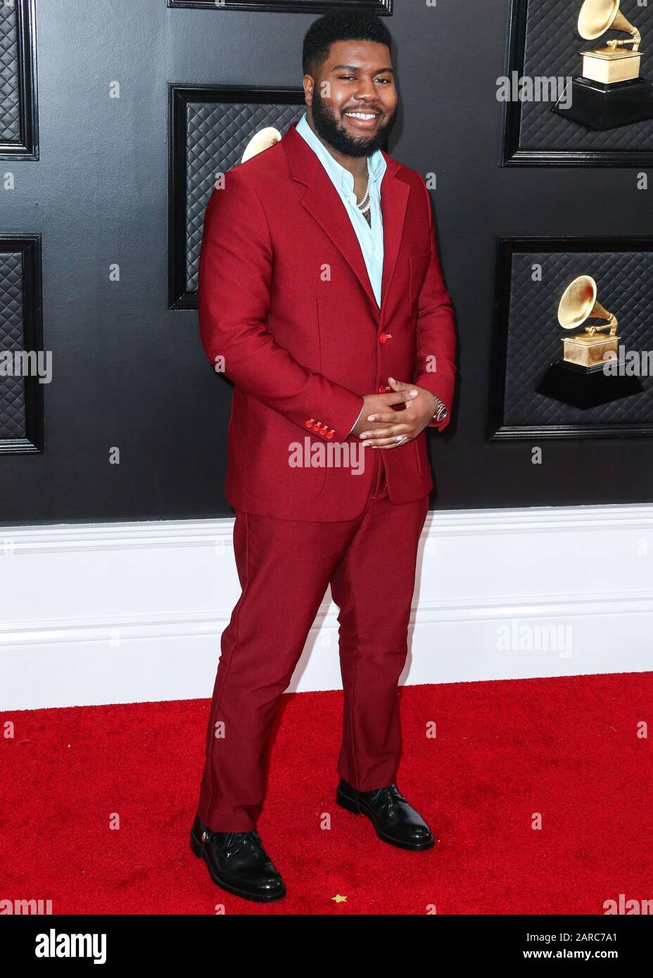 Los ANGELES, CALIFORNIA, Stati Uniti - 26 GENNAIO: Khalid arriva al 62nd GRAMMY Awards annuale tenutosi a Staples Center il 26 gennaio 2020 a Los Angeles, California, Stati Uniti. (Foto Di Xavier Collin/Agenzia Stampa Immagini) Foto Stock