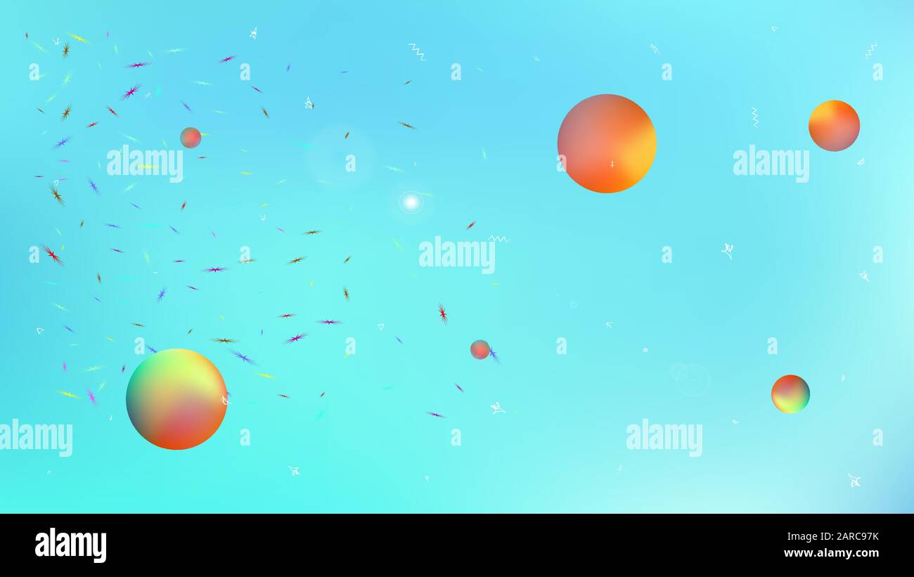 Sfondo a tema Super star. Illustrazione, sfondo. Astonomic ad alta risoluzione e fresco. Stelle, pianeti, segni. Universo colorato spazio sfondo tema. Illustrazione Vettoriale