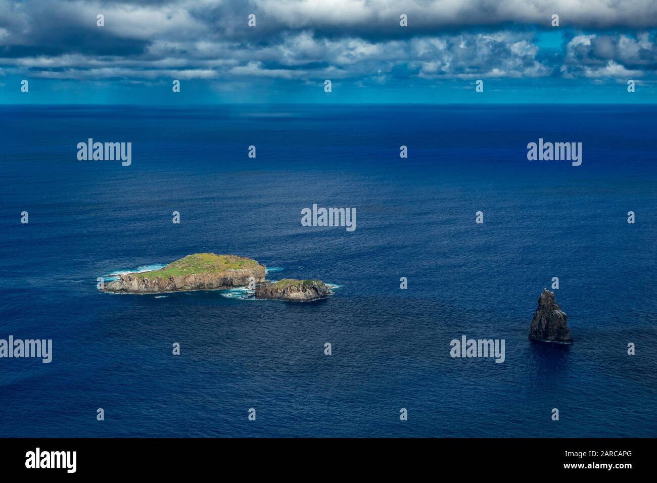 Isola di Tangata matu nel primo closeup di Rapa Nui Foto Stock