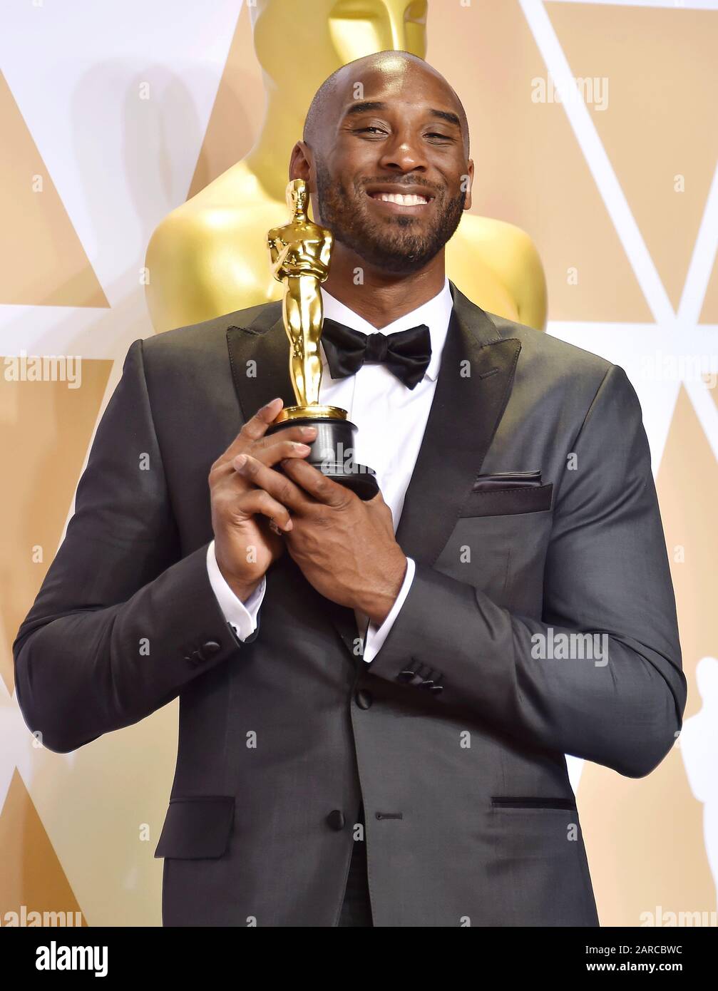 Hollywood, California - 04 MARZO: Il regista Kobe Bryant si presenta nella sala stampa durante i premi annuali della 90th Academy Awards presso l'Hollywood & Highland Center il 4 marzo 2018 a Hollywood, California. Foto Stock