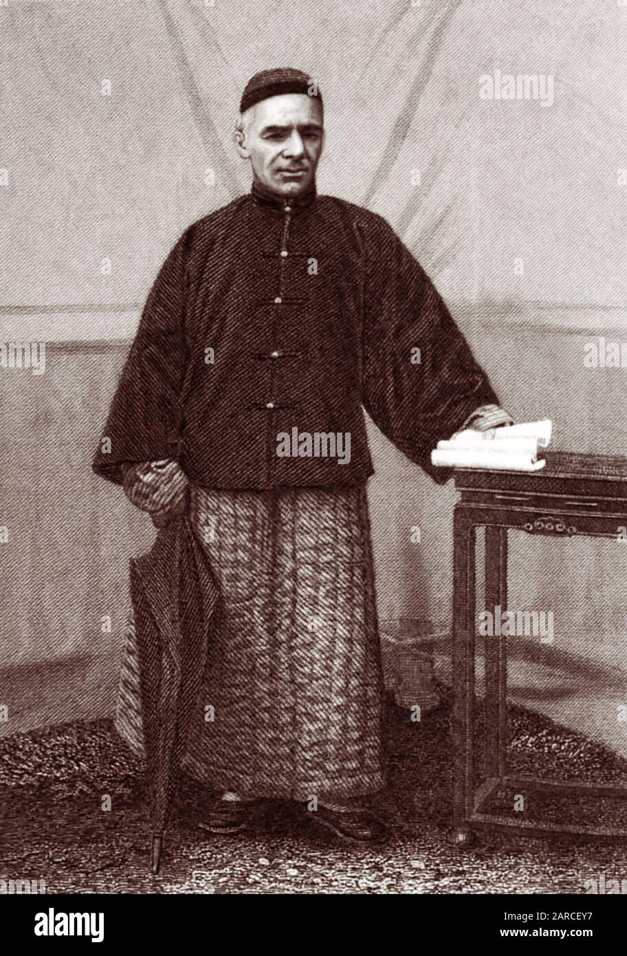 William Chalmers Burns (1815-1868), evangelista scozzese e missionario cristiano in Cina con la Missione presbiteriana inglese nel 19th secolo. Burns ha lavorato con il collega missionario Hudson Taylor per un po 'di tempo ed entrambi sono stati coinvolti in anticipo del Vangelo all'interno della Cina. Foto Stock
