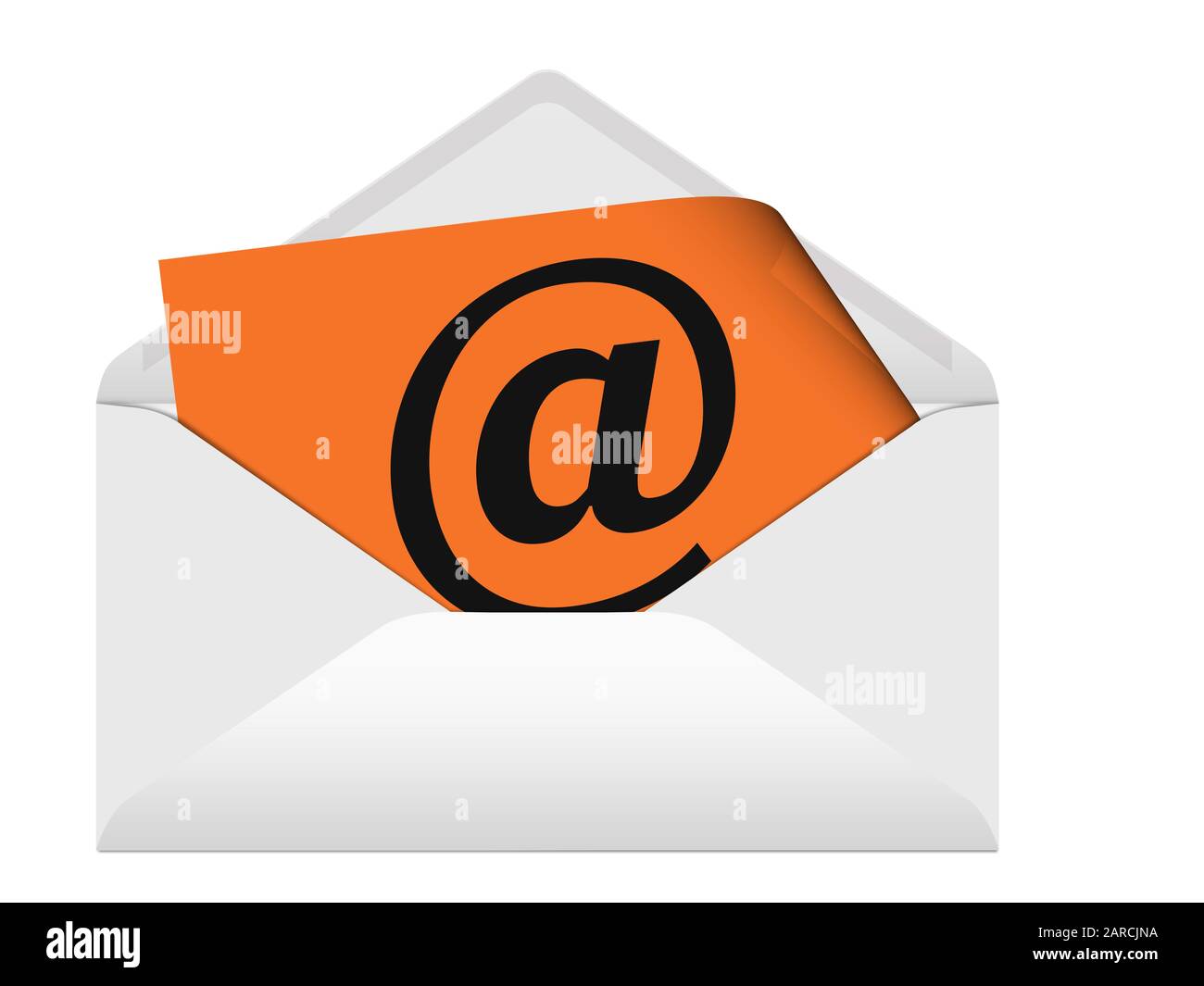 E-mail in busta, illustrazione simbolica Foto Stock