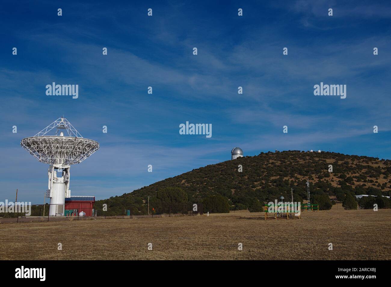 McDonald Geodetic Observatory e HEC Observatory presso McDonald Observatory a ft. Davis, Texas Foto Stock