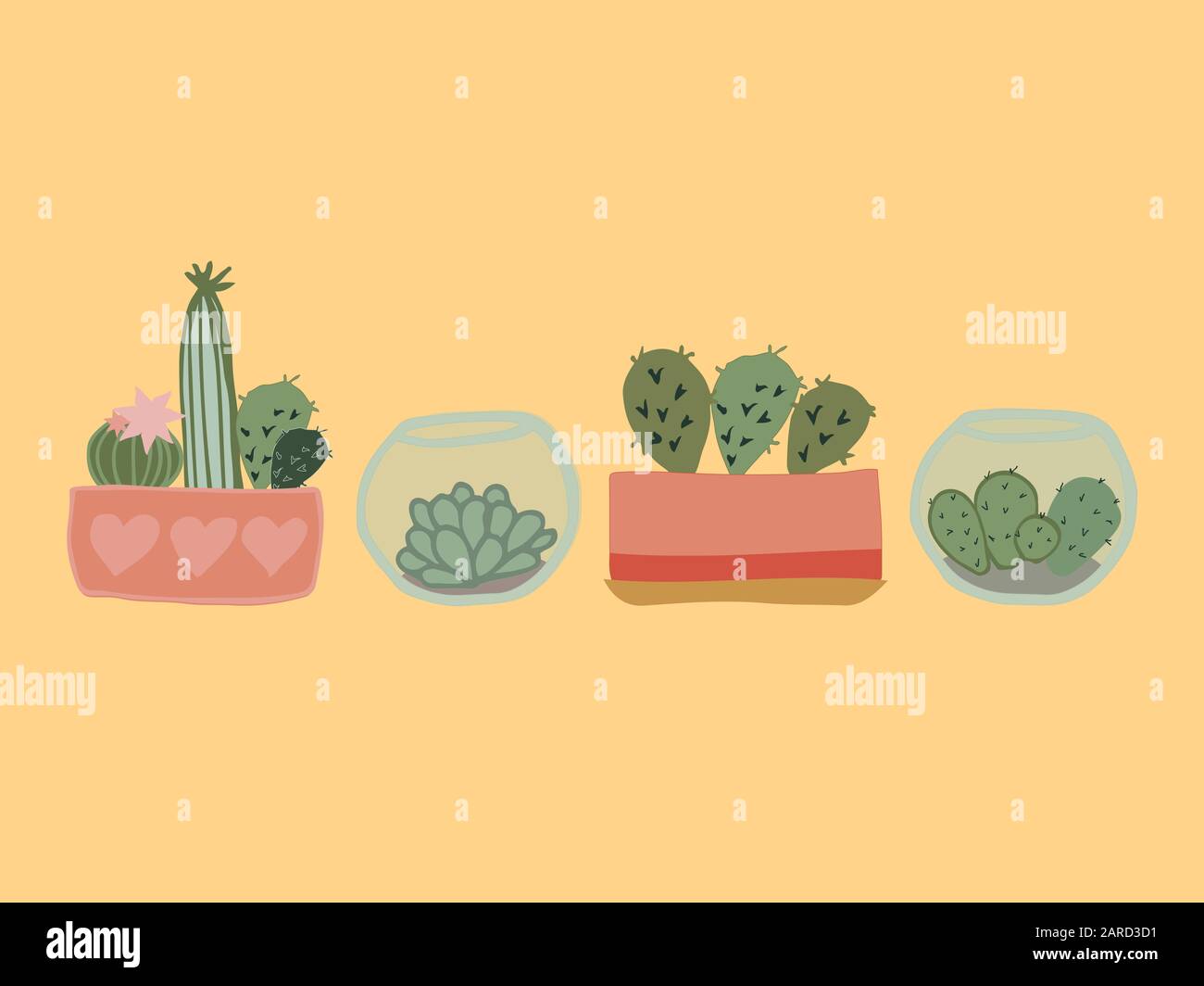 foglie di primavera corona, ovale e quadrato, ellisse per carta da matrimonio. colori di tendenza 2020. Illustrazione del vettore Illustrazione Vettoriale