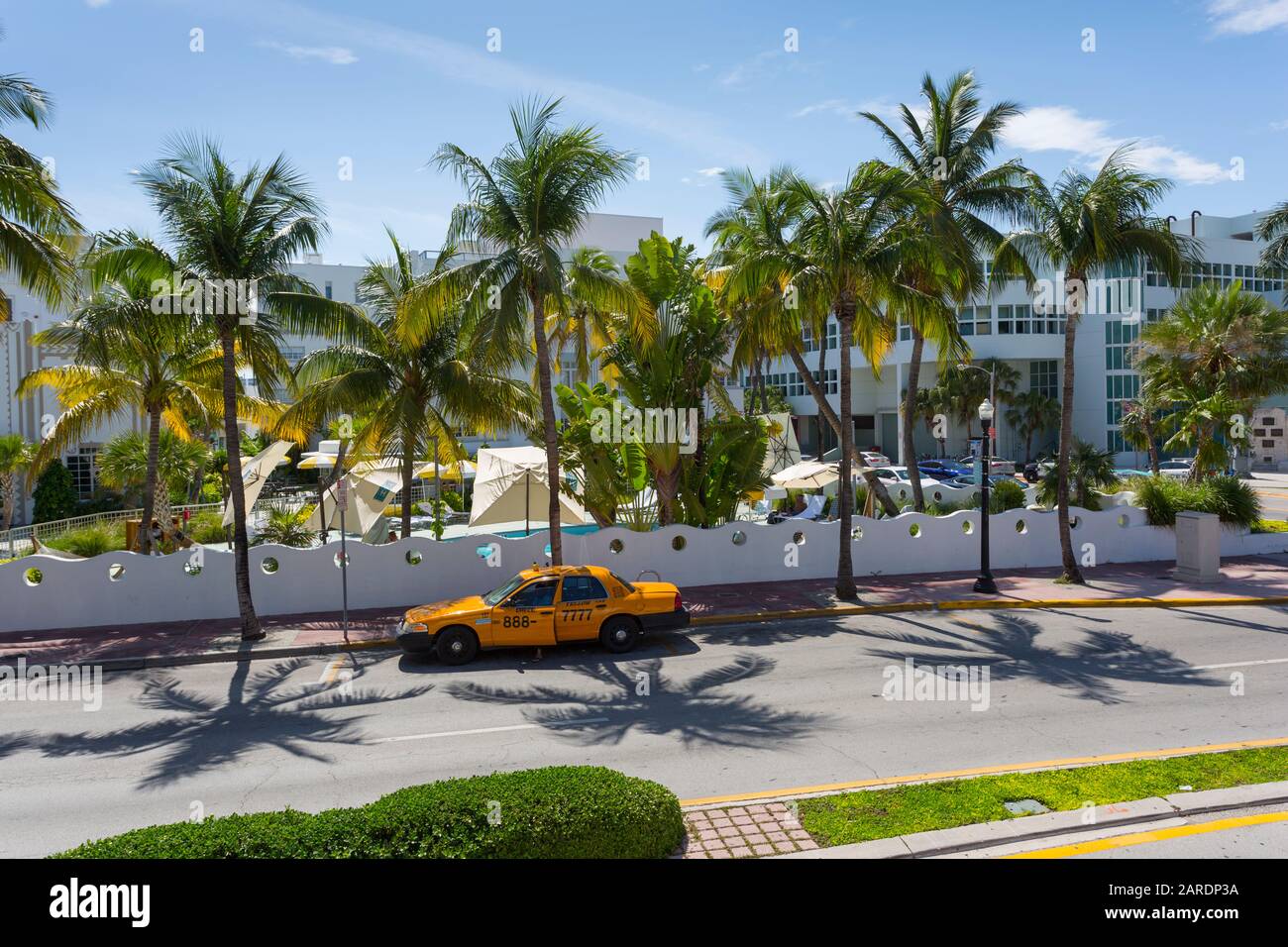 Miami Vice Tv Luogo Su Washington Avenue, South Beach, Miami, Florida, Stati Uniti D'America, Nord America Foto Stock