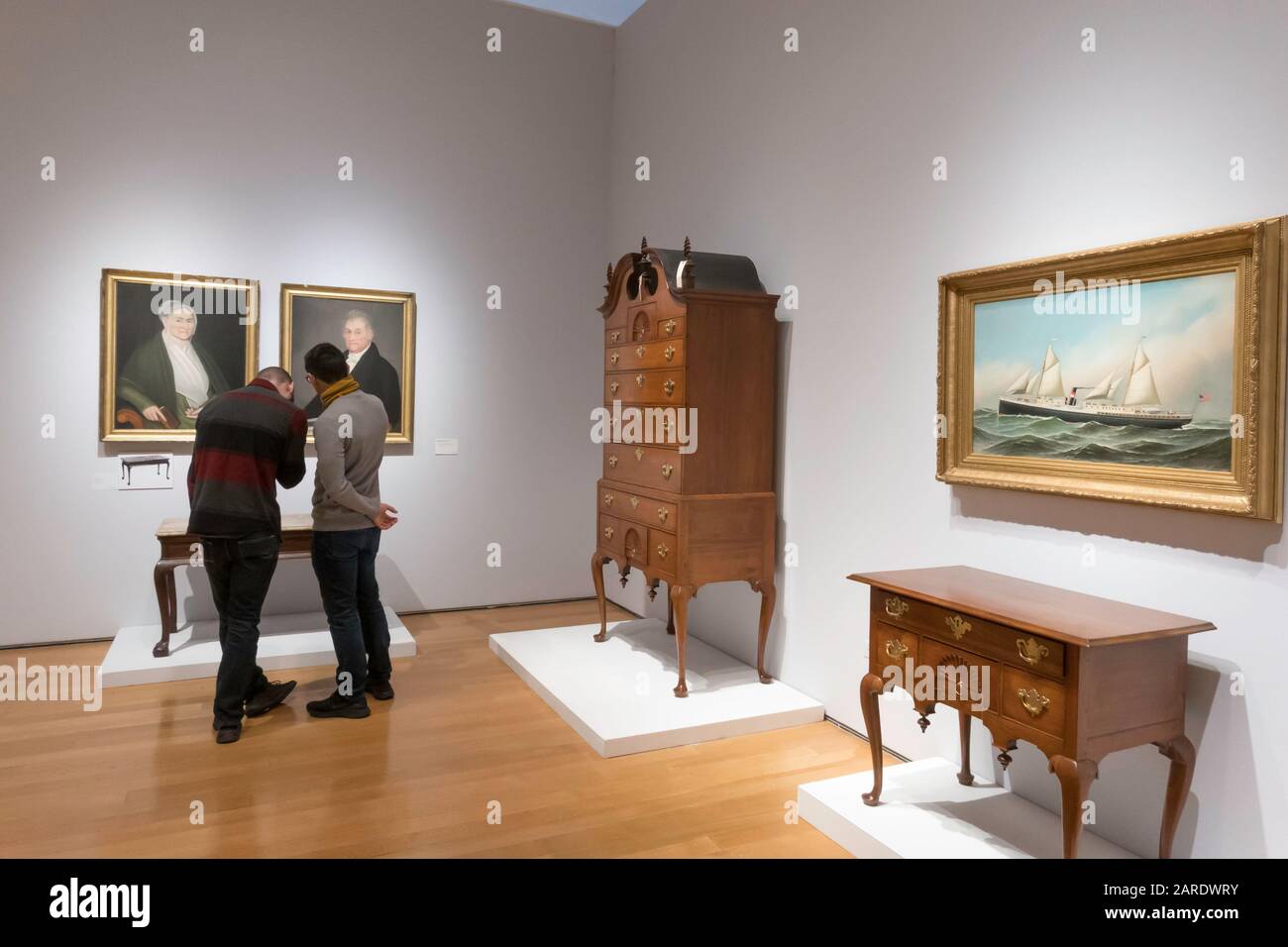 Antiquariato americano in anteprima all'asta presso Christie's Inc. Auction House, New York City, USA Foto Stock