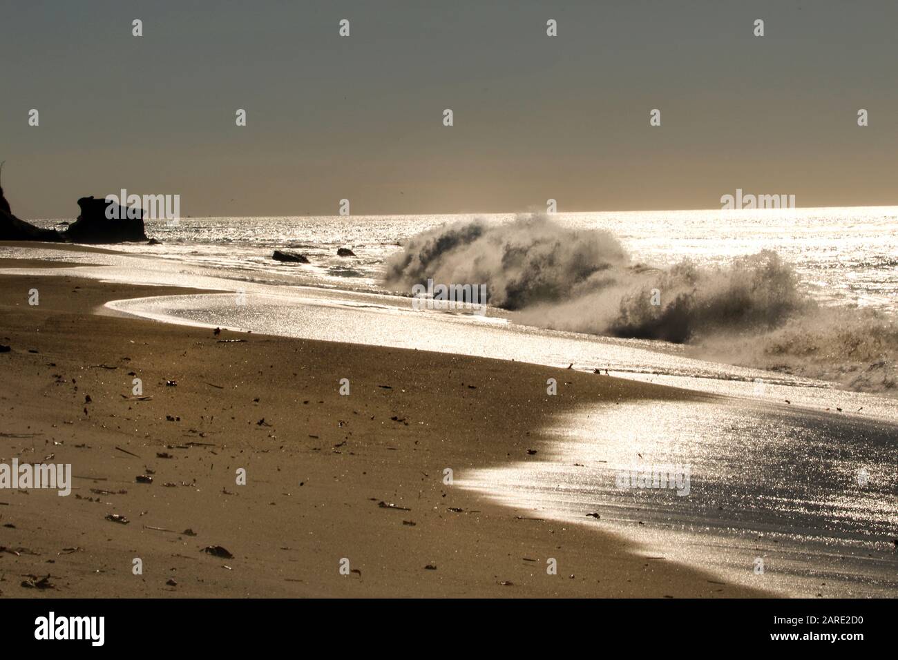 California Sunrise Beach Foto Stock