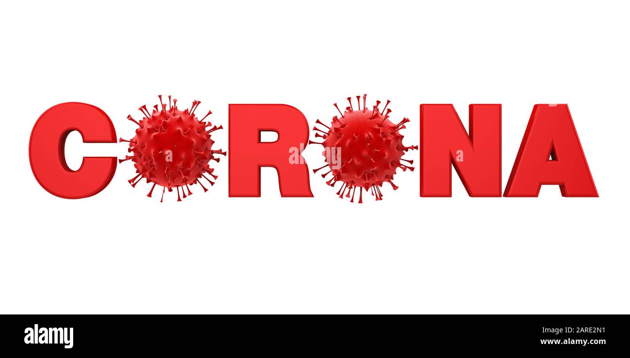 Illustrazione Coronavirus 2019-nCoV Foto Stock