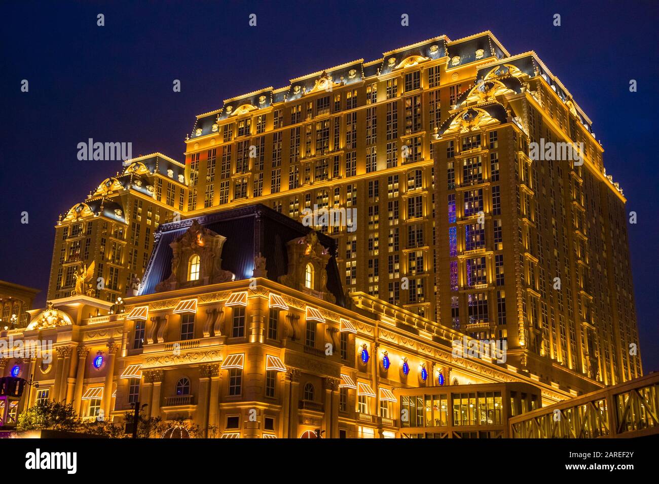L'hotel Parigino e il casino a Macau Foto Stock