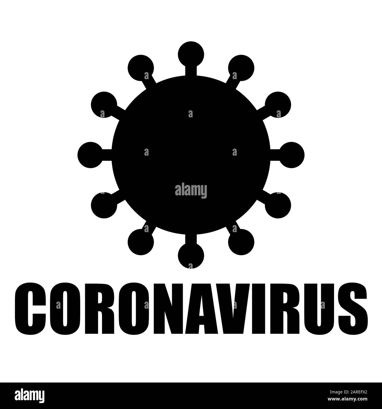 Nuovo simbolo Coronavirus isolato sullo sfondo Illustrazione Vettoriale