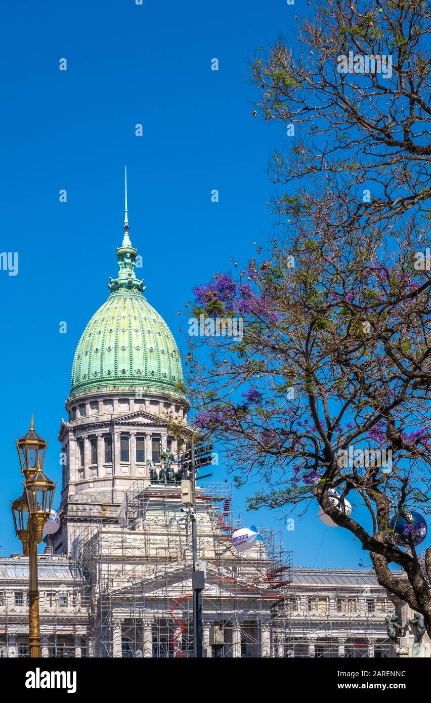 Il Congresso Nazionale Argentino (Palacio Del Congreso), Monumento Storico Nazionale, Buenos Aires, Argentina Foto Stock