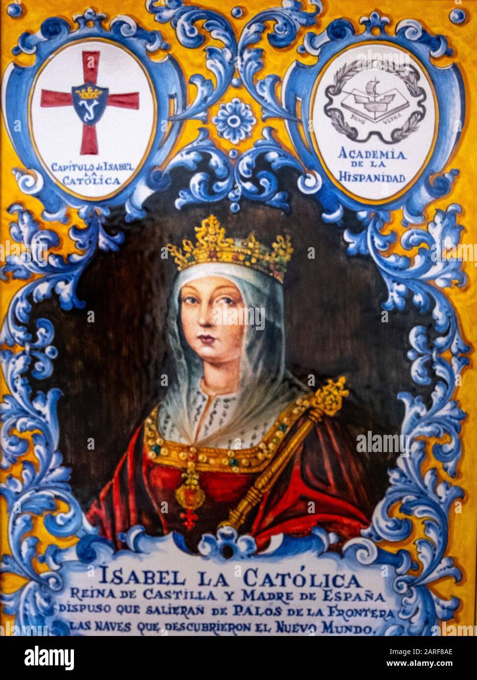 Spagna, Isabella i di Castiglia (spagnolo: Isabel, 22 aprile 1451 – 26 novembre 1504) regnò come Regina di Castiglia dal 1474 fino alla sua morte. Il suo matrimonio Foto Stock
