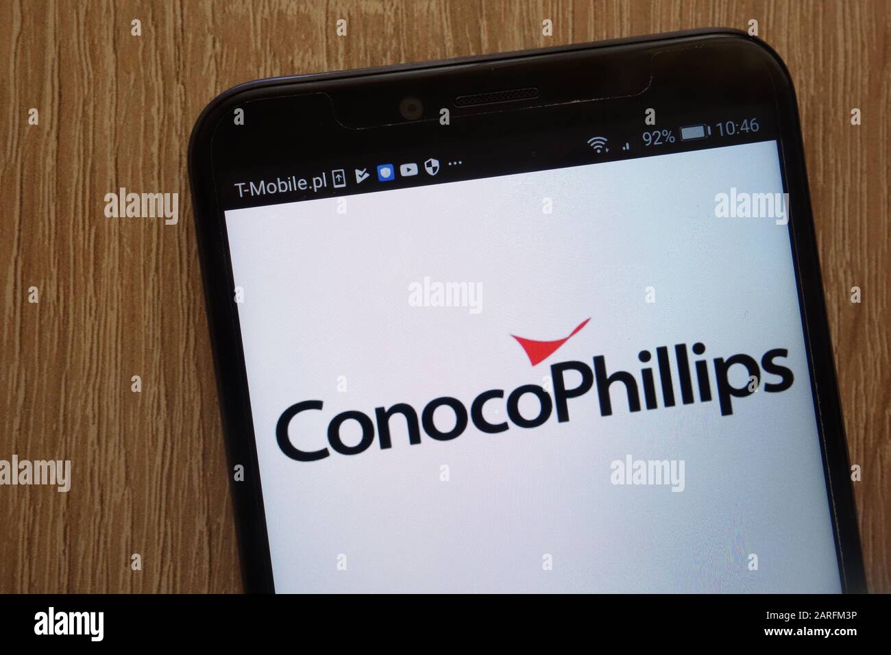 Logo ConocoPhillips visualizzato su uno smartphone moderno Foto Stock