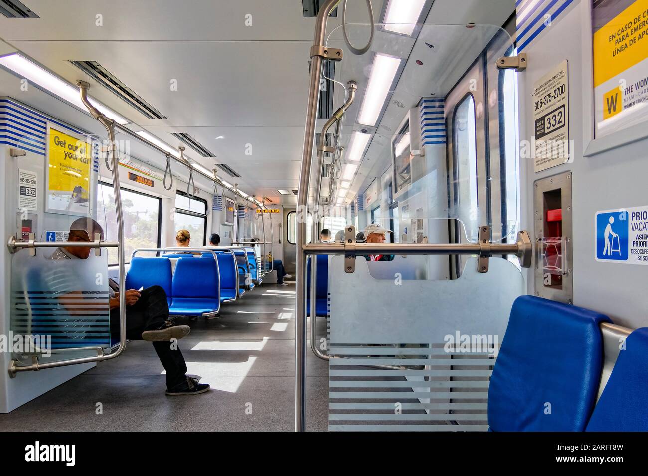 Vagone Metrorail. Miami. Florida. STATI UNITI. Foto Stock
