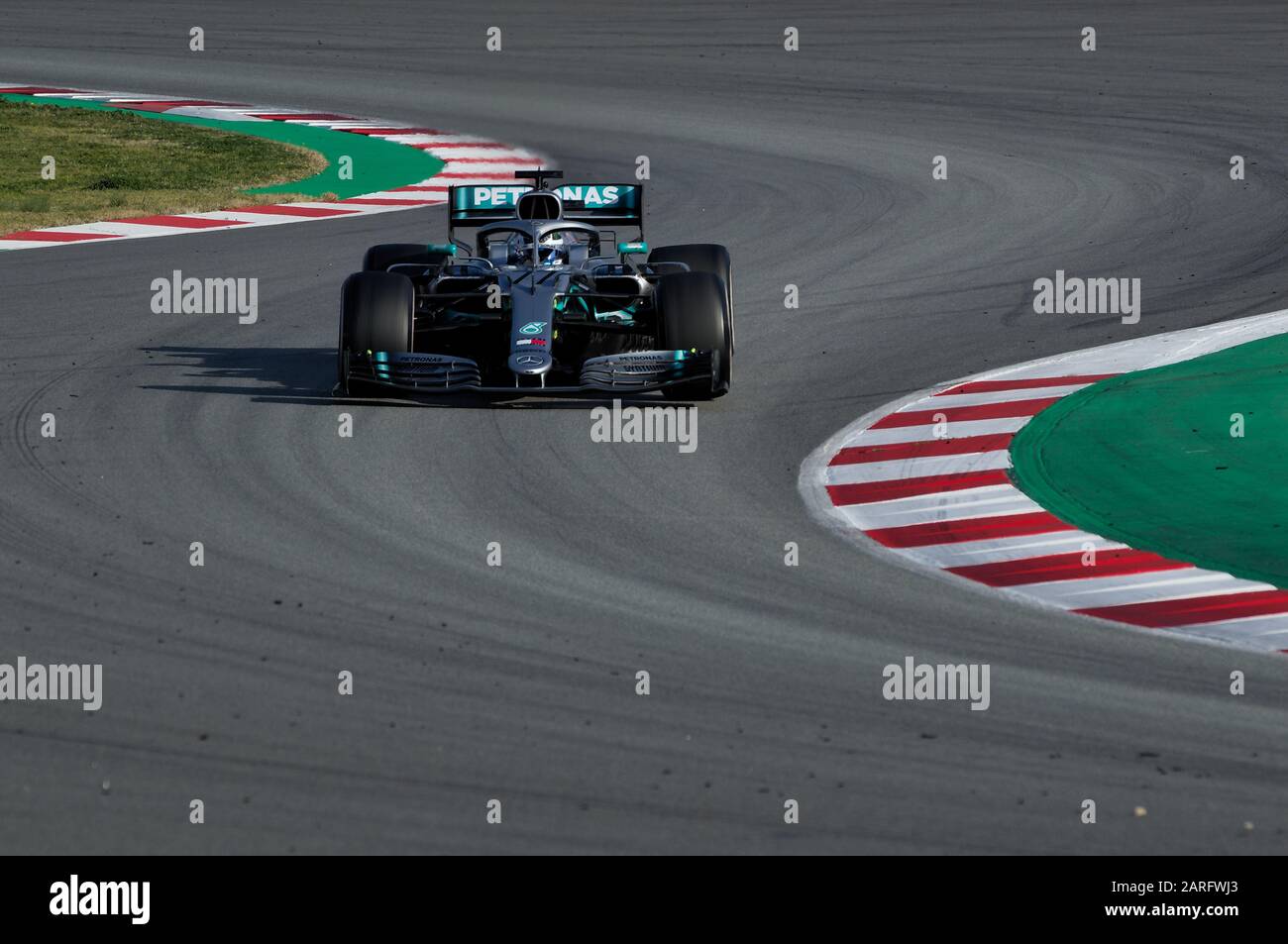 Valtteri Bottas (77), Mercedes AMG F1. Barcellona, Spagna. 28 Febbraio 2019. Giorni test F1. Campionato del mondo F1 2019 Foto Stock