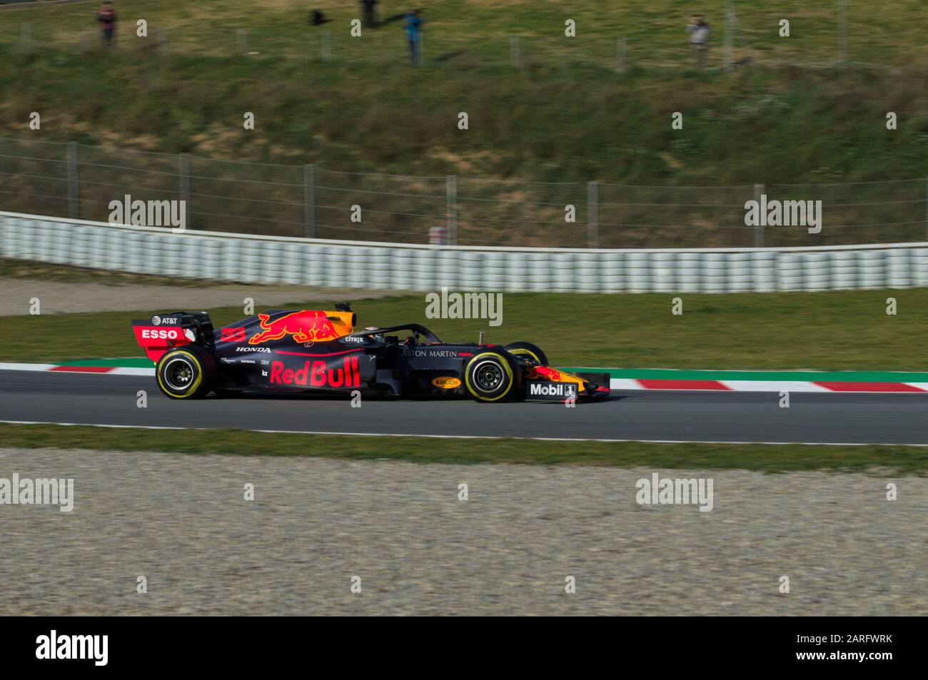 Max Verstappen (33), Aston Martin Red Bull Racing. Barcellona, Spagna. 1° Marzo 2019. Giorni test F1. Campionato del mondo F1 2019 Foto Stock